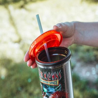 Killer Klowns From Outer Space Carnival Cup With Lid and Straw  Holds 20 Ounces Image 3