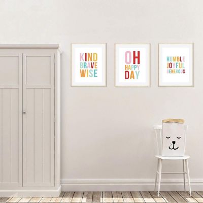Kind Brave Wise Nursery Set 8.5x11in Image 2