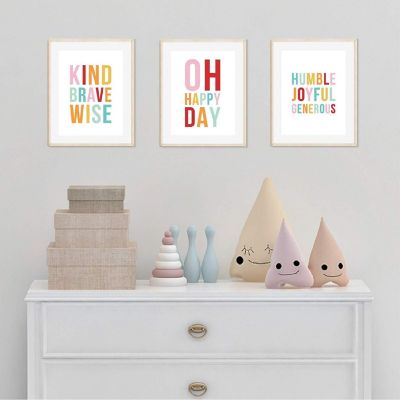 Kind Brave Wise Nursery Set 8.5x11in Image 3