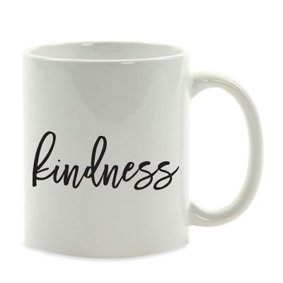 Kindness Black Calligraphy Ceramic Mug Image 2