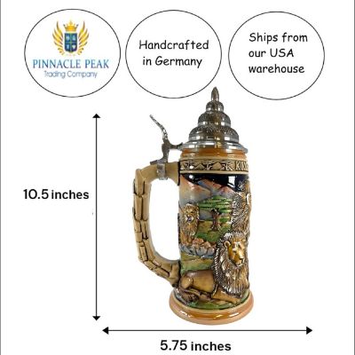 King of Beasts Lion Pride LE German Stoneware Beer Stein .75 L Made in Germany Image 2
