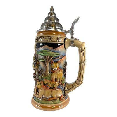 King of Beasts Lion Pride LE German Stoneware Beer Stein .75 L Made in Germany Image 3