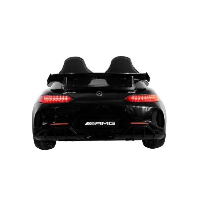 KingToys Black 12V Mercedes Benz AMG GTR 2 Seater Kids Ride On Car With Remote Control Image 1