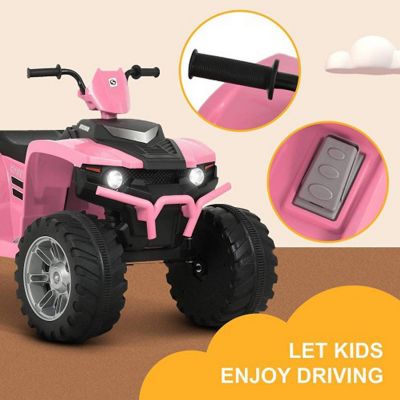 KingToys Pink 12V ATV Kids Ride On Car 4 Wheeler Image 1