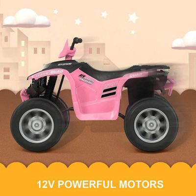 KingToys Pink 12V ATV Kids Ride On Car 4 Wheeler Image 2