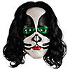 KISS Deluxe The Catman Overhead Plastic Mask with Wig - One Size Image 1