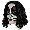 KISS Deluxe The Catman Overhead Plastic Mask with Wig - One Size Image 1