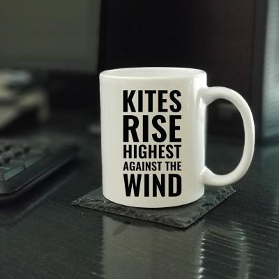Kites Rise Against the Wind Ceramic Mug Image 1