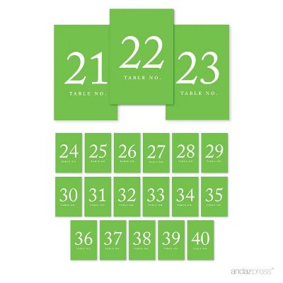Kiwi Green Table Numbers 21 40 Image 1