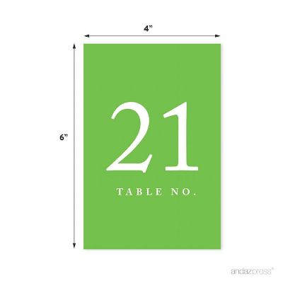 Kiwi Green Table Numbers 21 40 Image 1