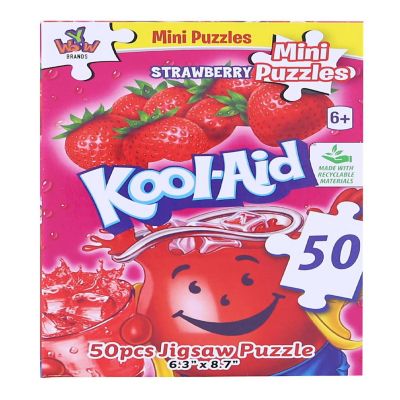 Kool-Aid 50 Piece Mini Jigsaw Puzzle  Strawberry Image 1