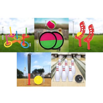 KOVOT 5 Combo Fun Sports Indoor and Outdoor Game Set, Catch and Toss Game Image 3