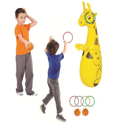 Kovot Inflatable Giraffe Basketball and Ring Toss Game Image 1