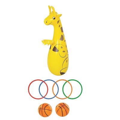 Kovot Inflatable Giraffe Basketball and Ring Toss Game Image 1