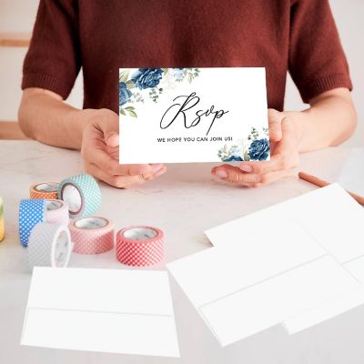 Koyal Wholesale 56-Pk RSVP Postcards for Wedding Dusty Blue Roses Cardstock Response Reply Cards, "4 x 6" Image 3