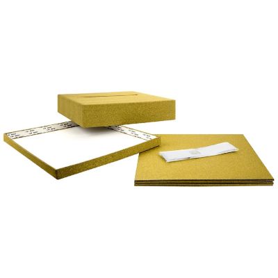Koyal Wholesale Glitter Gold Wedding Card Box with Slot, White Satin Ribbon and Rhinestone Buckle, 10" x 10" Holder Image 2