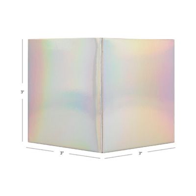 Koyal Wholesale Iridescent Party Favor Boxes, 3 x 3 x 3 inch, 50 Pack, Holographic Foil Treat Boxes, Gift Tuck Box Image 3