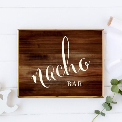 Koyal Wholesale Nacho Bar Rustic Wood Wedding Party Signs Image 1