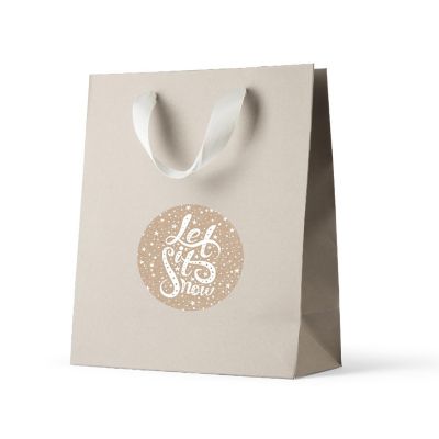 Kraft Brown Christmas Let It Snow Labels Image 1
