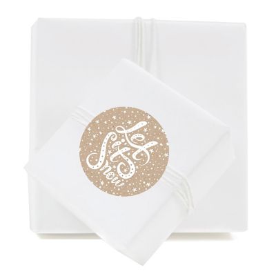Kraft Brown Christmas Let It Snow Labels Image 2