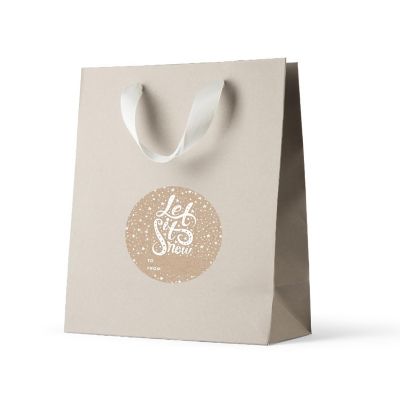 Kraft Brown Christmas To/From Gift Label Image 1