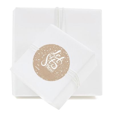 Kraft Brown Christmas To/From Gift Label Image 2