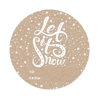 Kraft Brown Christmas To/From Gift Label Image 3