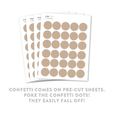 Kraft Brown Confetti 180-Pack Image 1