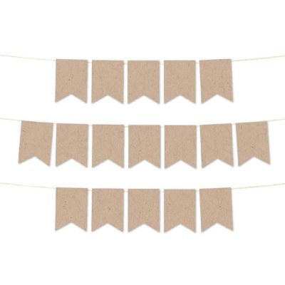 Kraft Brown Pennant Banner Image 1