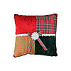 Kurt Adler 15.5" Red and Green Plaid Square Christmas Throw Pillow Image 1