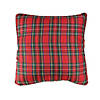 Kurt Adler 15.5" Red and Green Plaid Square Christmas Throw Pillow Image 2