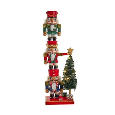 Kurt Adler Battery Operated Nutcracker with Light Up Tree- 18 Inches Image 1