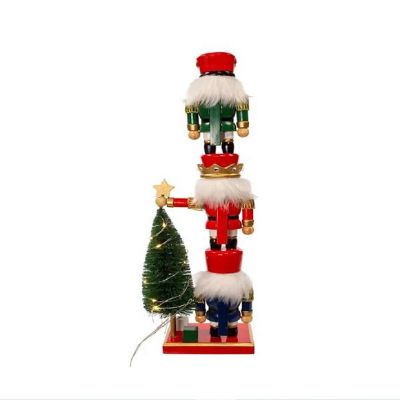 Kurt Adler Battery Operated Nutcracker with Light Up Tree- 18 Inches Image 2