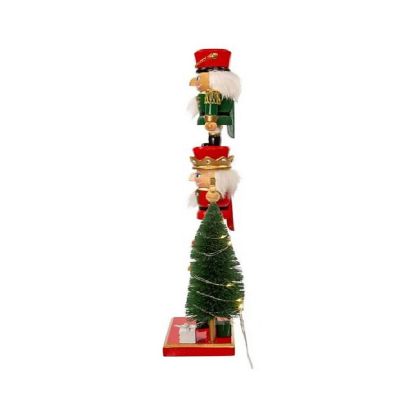 Kurt Adler Battery Operated Nutcracker with Light Up Tree- 18 Inches Image 3