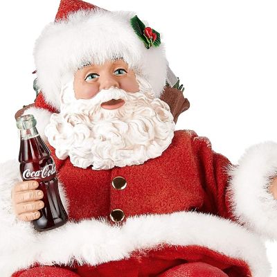 Kurt Adler CC5202 Coca-Cola Santa in Sleigh Tabletop Christmas Decoration, 10 inches Image 2