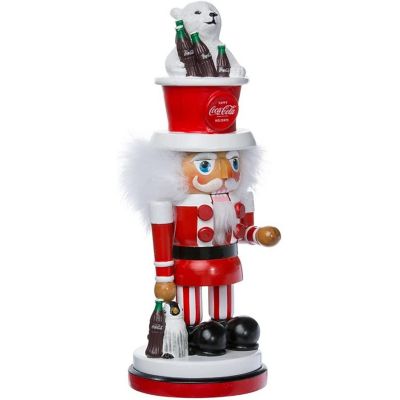 Kurt Adler Coke Nutcracker with Polar Bear Hat, 15 Inches Image 1