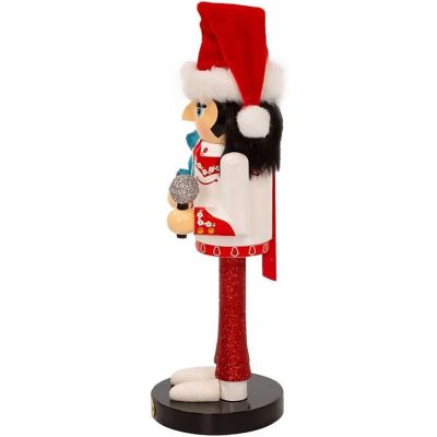 Kurt Adler Elvis Presley with Teddy Bear Nutcracker- Multicolored- 10 Inches Image 3
