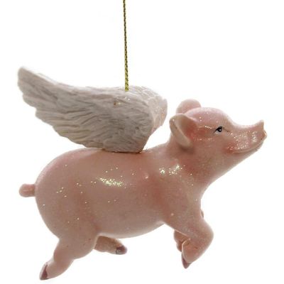 Kurt Adler Flying Pig Christmas Ornament Image 1