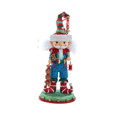 Kurt Adler Hollywood Elf with Teddy Bear Nutcracker, 15 Inches Image 1