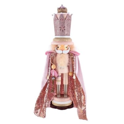 Kurt Adler Hollywood Nutcracker, Pink King, 19in Image 1