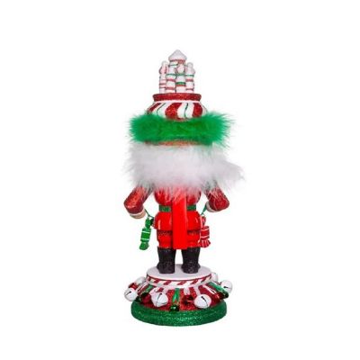 Kurt Adler Hollywood Red White and Green Candy Tower Hat Nutcracker 15 Inch Image 2