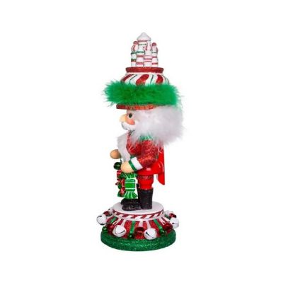 Kurt Adler Hollywood Red White and Green Candy Tower Hat Nutcracker 15 Inch Image 3
