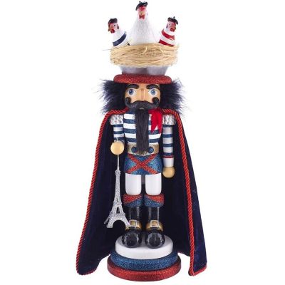 Kurt Adler Hollywood Three French Hens Nutcracker-17.5 Image 1