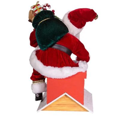 Kurt Adler Kringles Chimney Santa Christmas Figurine 16 Inch Multicolor KK0102 Image 3