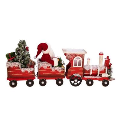 Kurt Adler Kringles Santa On Train Christmas Figurine 30.5 Inch Multicolor Image 2