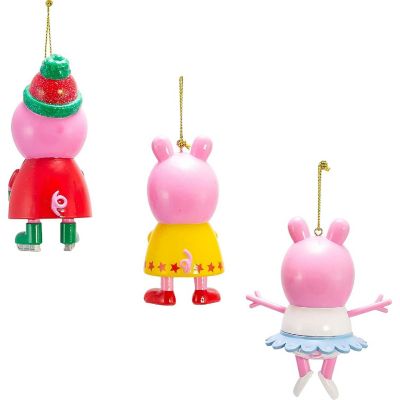 Kurt Adler Peppa Pig Plastic Ornament Sets- Multi-Colored- 3.5 Inches Image 2