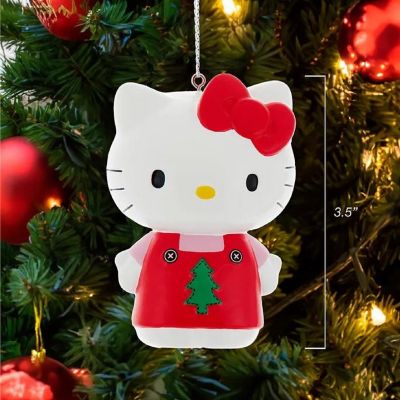 Kurt Adler Plastic Christmas Ornament, Hello Kitty, 3.5in Image 1