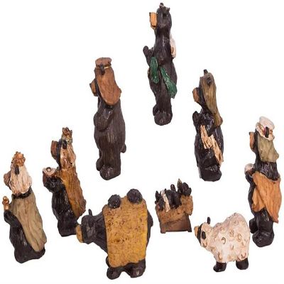 Kurt Adler Resin Nativity Bear- Set of 9- 4 Image 1