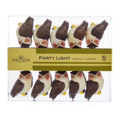 Kurt Adler #UL4235 10-Light Brown Owl Light Set, 11.5' Image 3