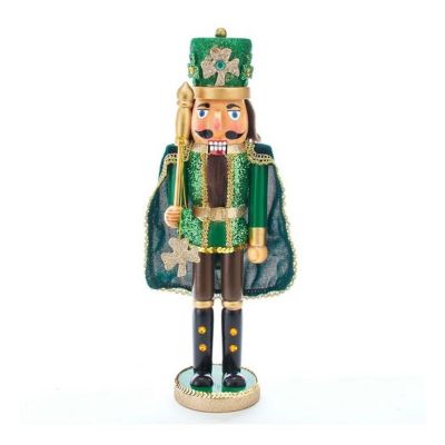 Kurt Adler Wooden Nutcrackers, Irish Nutcracker with Cape, 15 Inches Image 1